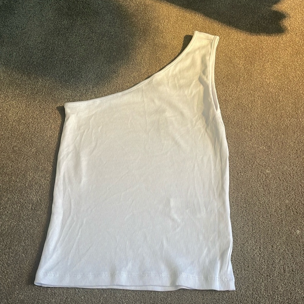 NWT Madewell Supima One Shoulder Rib Tank XS